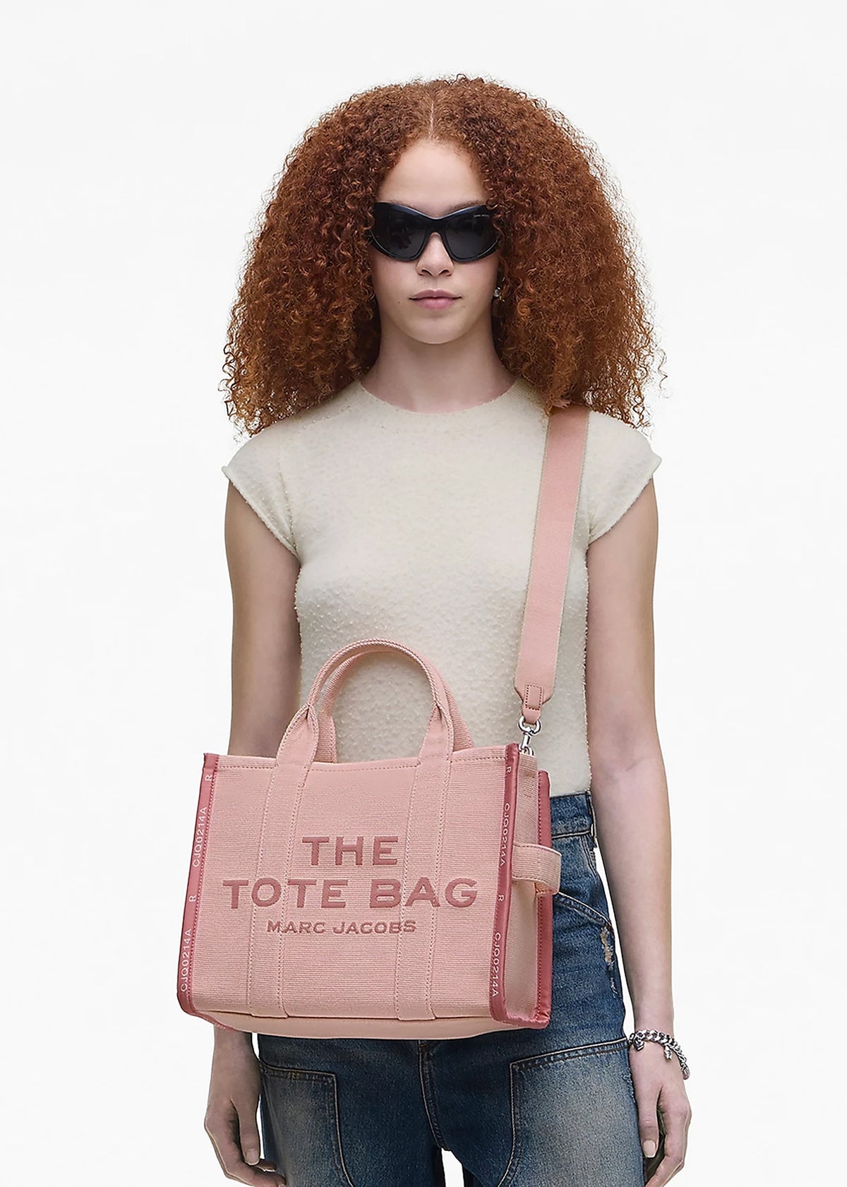 The Jacquard Medium Rose Tote Bag