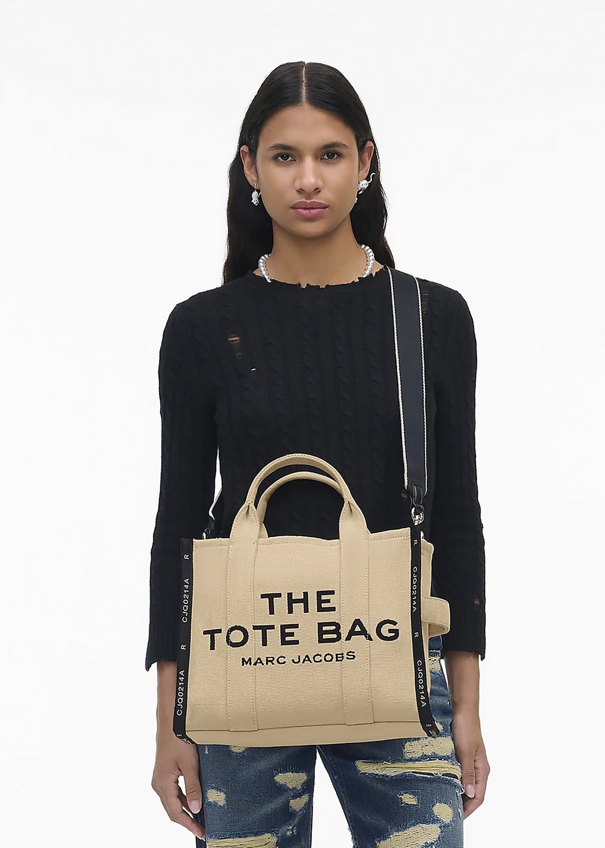 The Jacquard Medium Traveler Warm Sand Tote Bag