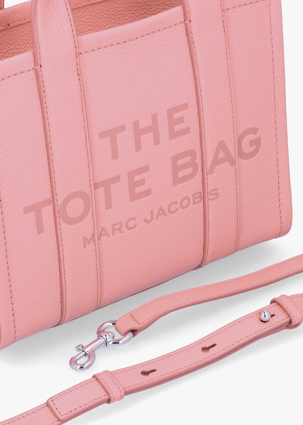 The Leather Small Ribbon Pink Tote Bag