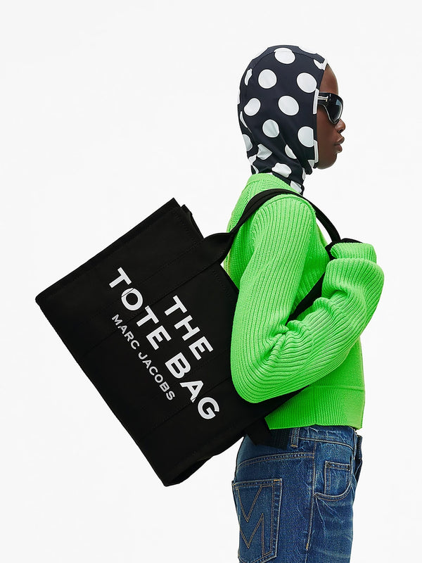 The Large Black Canvas Tote Bag