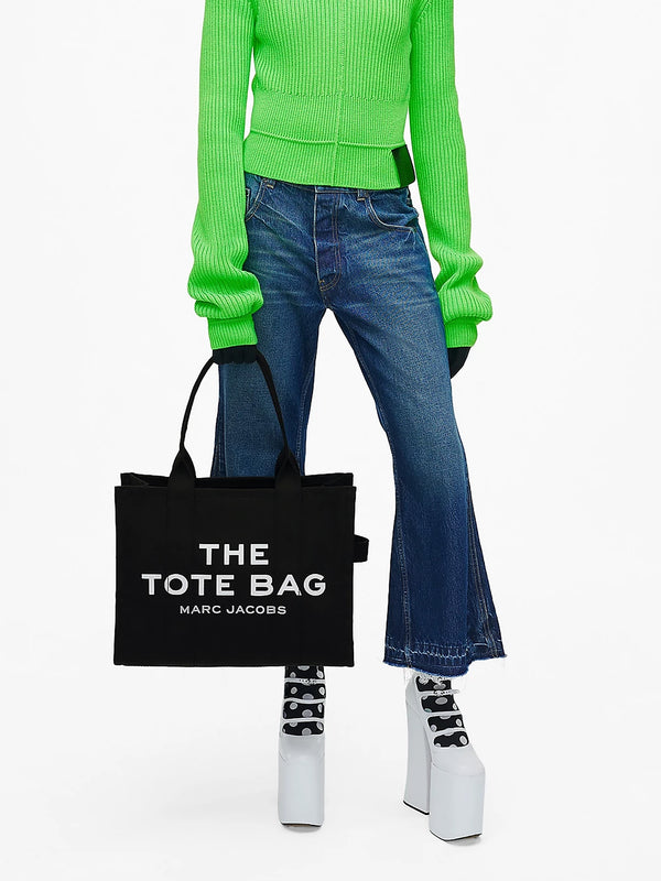 The Large Black Canvas Tote Bag