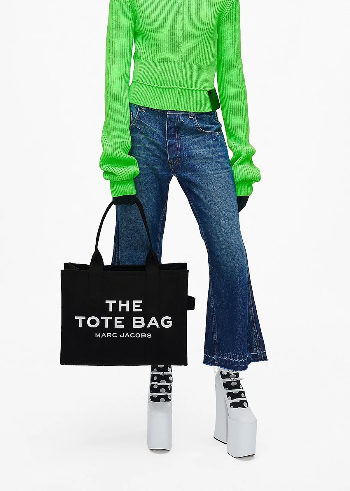 The Large Black Canvas Tote Bag