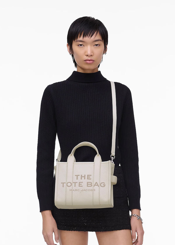 The Leather Small Cotton Silver Tote Bag