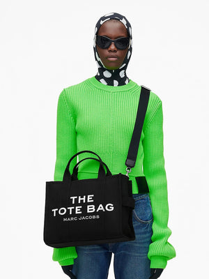 The Medium Black Canvas Tote Bag