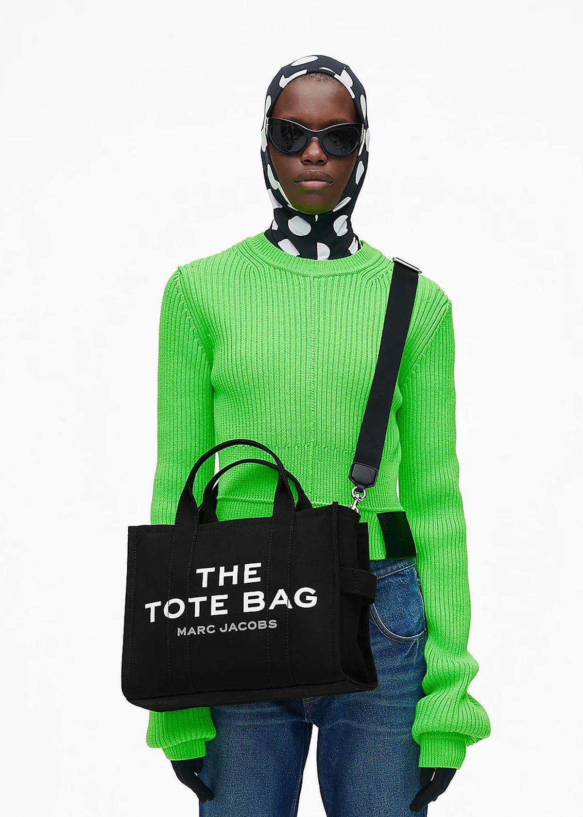 The Medium Black Canvas Tote Bag
