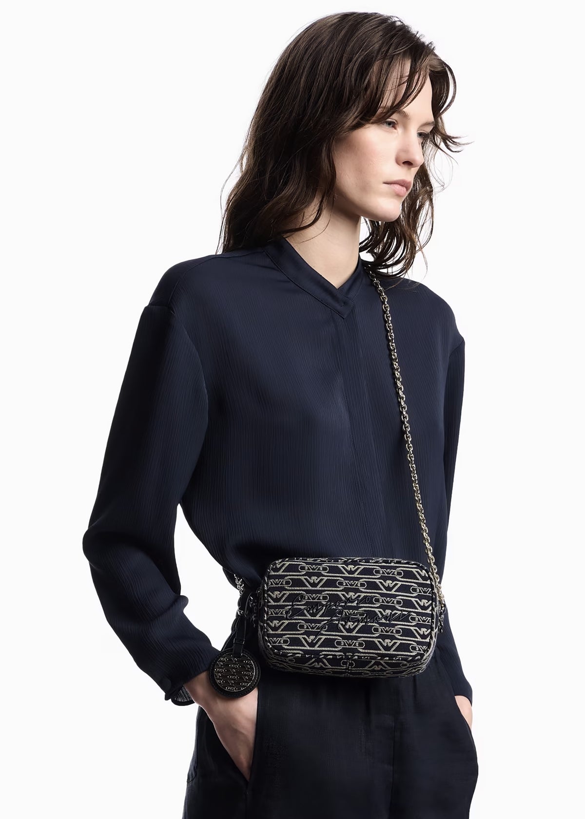 Canvas Jacquard Denim Camera Bag
