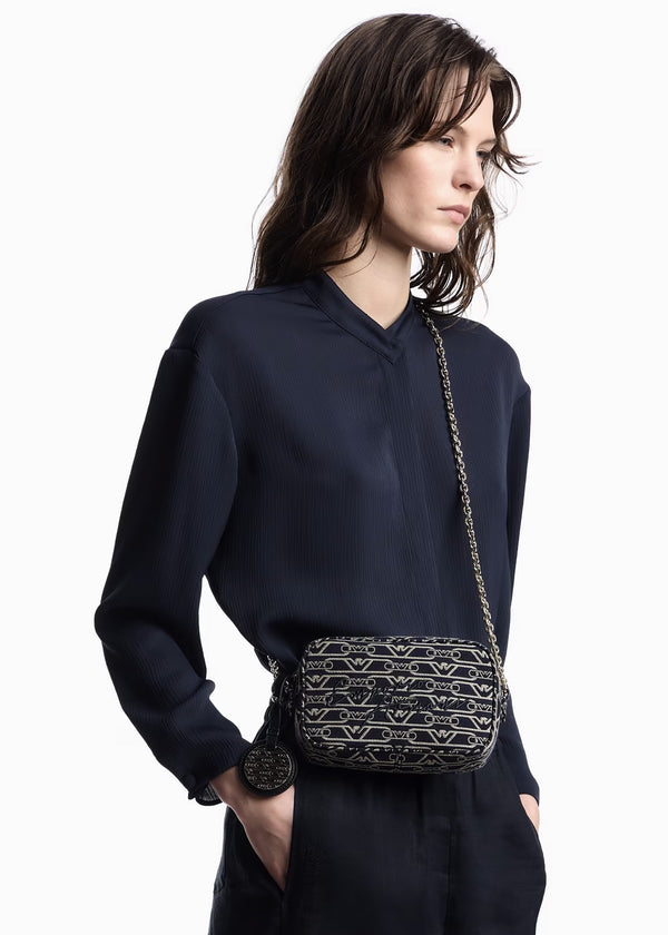 Canvas Jacquard Denim Camera Bag