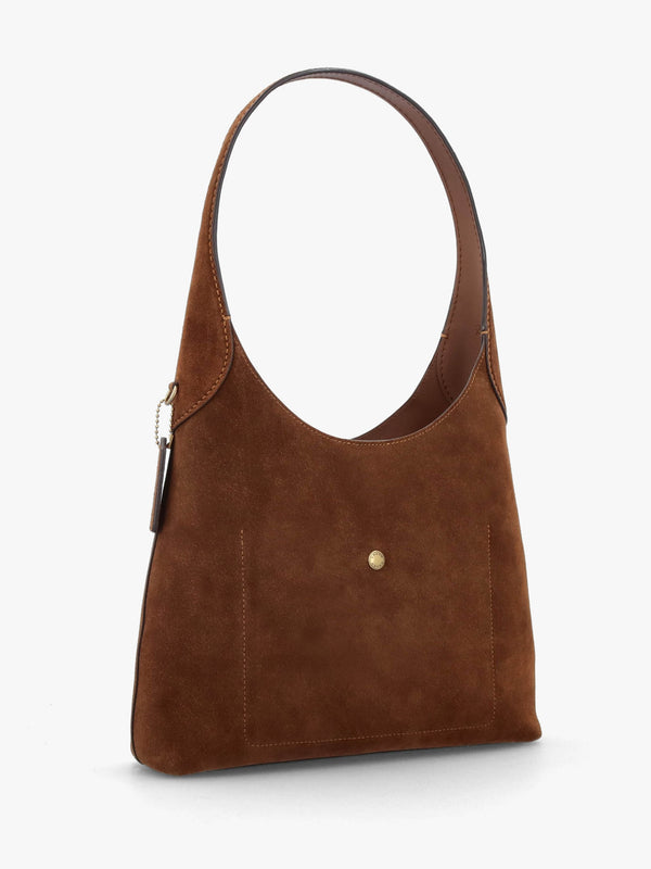 Brooklyn 28 Warm Brown Suede Shoulder Bag