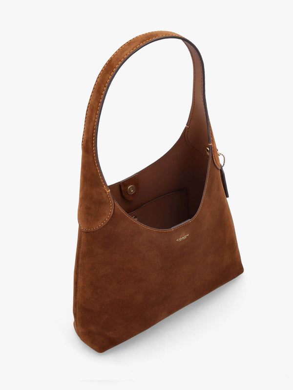 Brooklyn 28 Warm Brown Suede Shoulder Bag