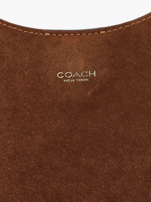 Brooklyn 28 Warm Brown Suede Shoulder Bag