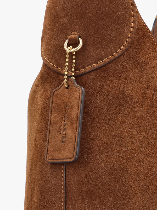 Brooklyn 39 Warm Brown Suede Shoulder Bag