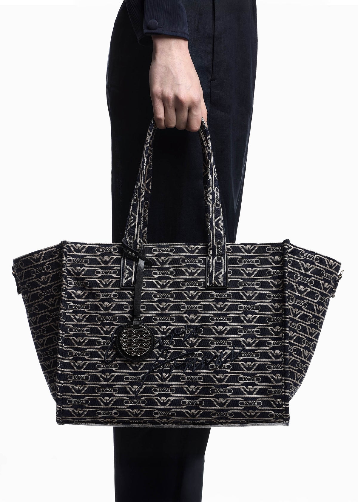 Canvas Jacquard Denim Tote Bag
