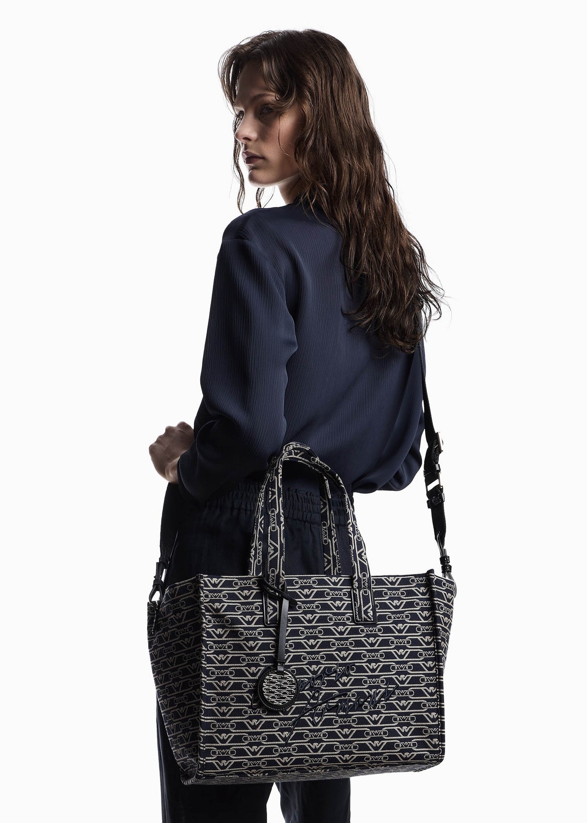 Canvas Jacquard Denim Tote Bag