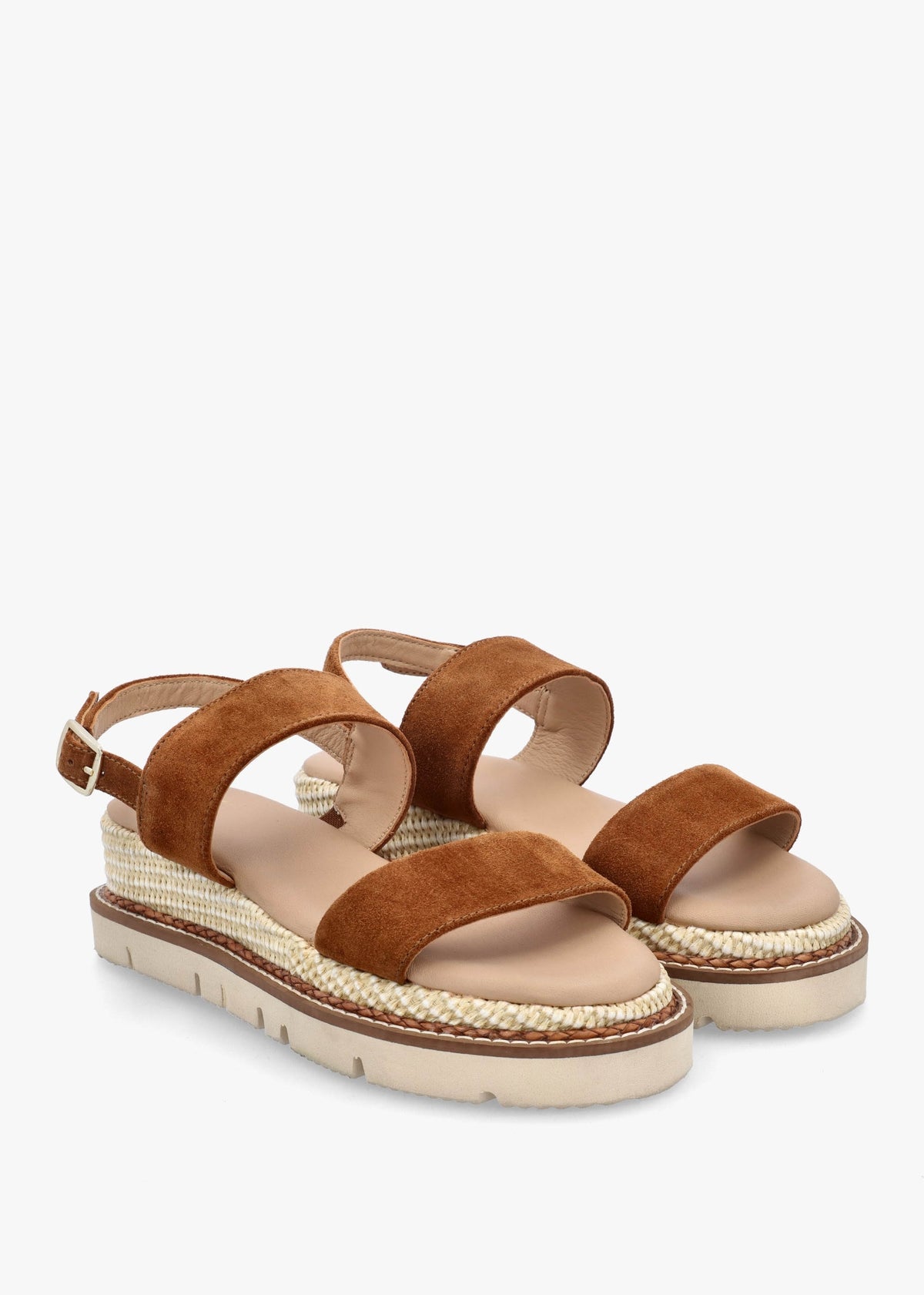 Nilania Tan Suede Chunky Sandals