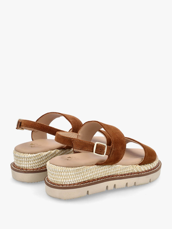 Nilania Tan Suede Chunky Sandals
