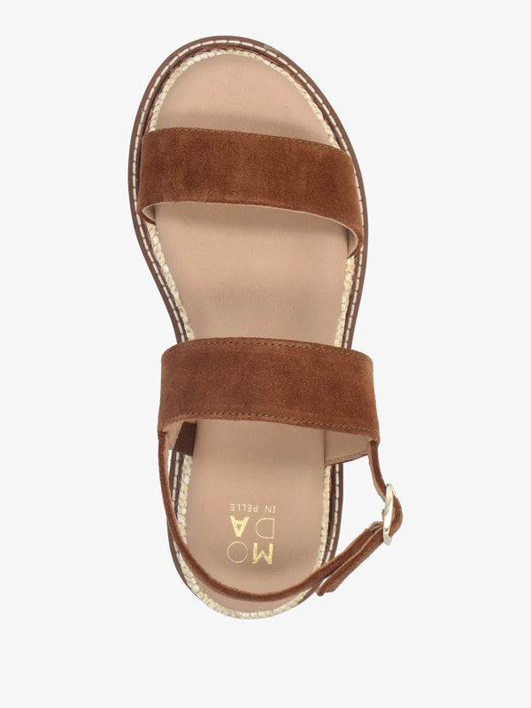 Nilania Tan Suede Chunky Sandals