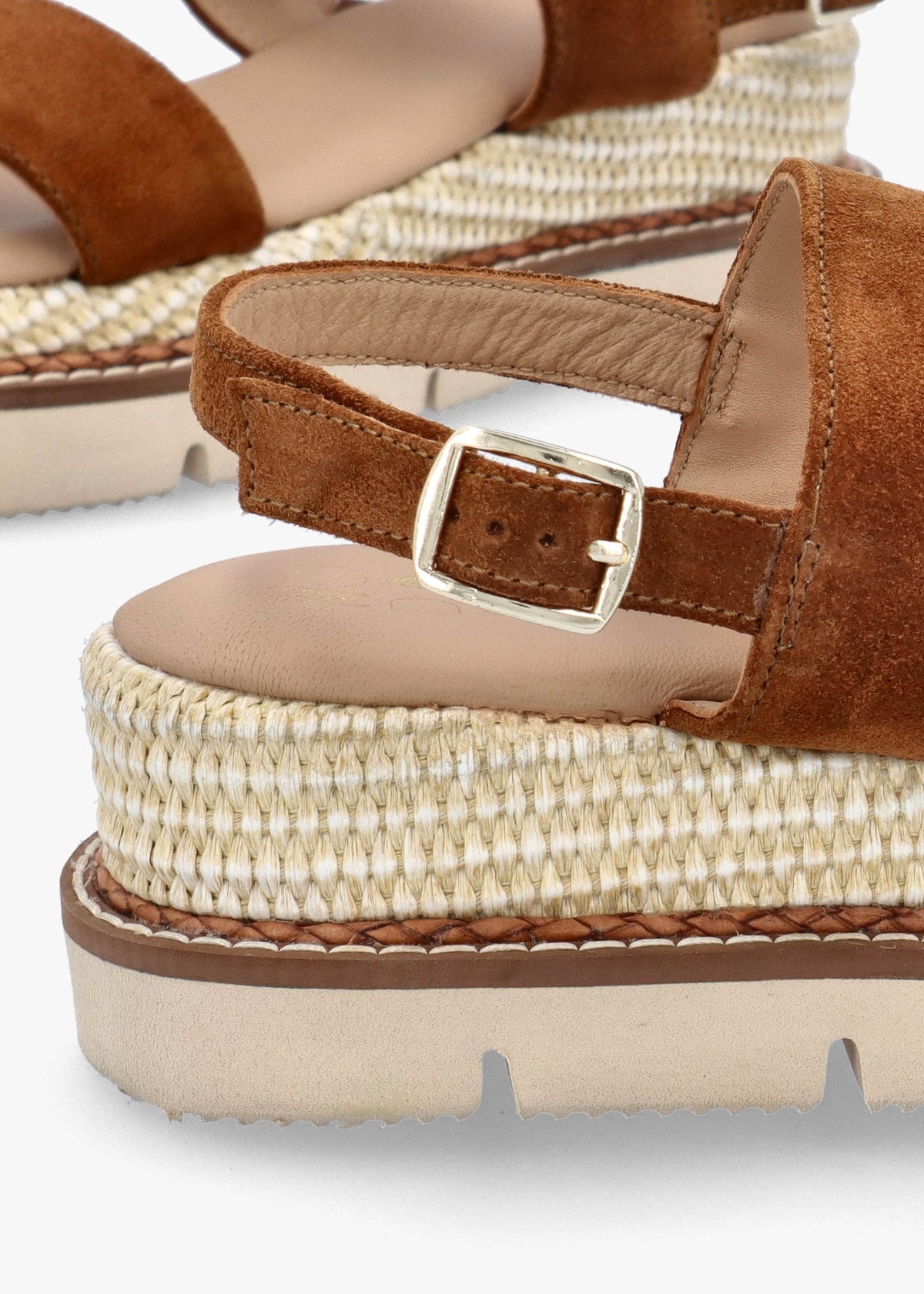 Nilania Tan Suede Chunky Sandals