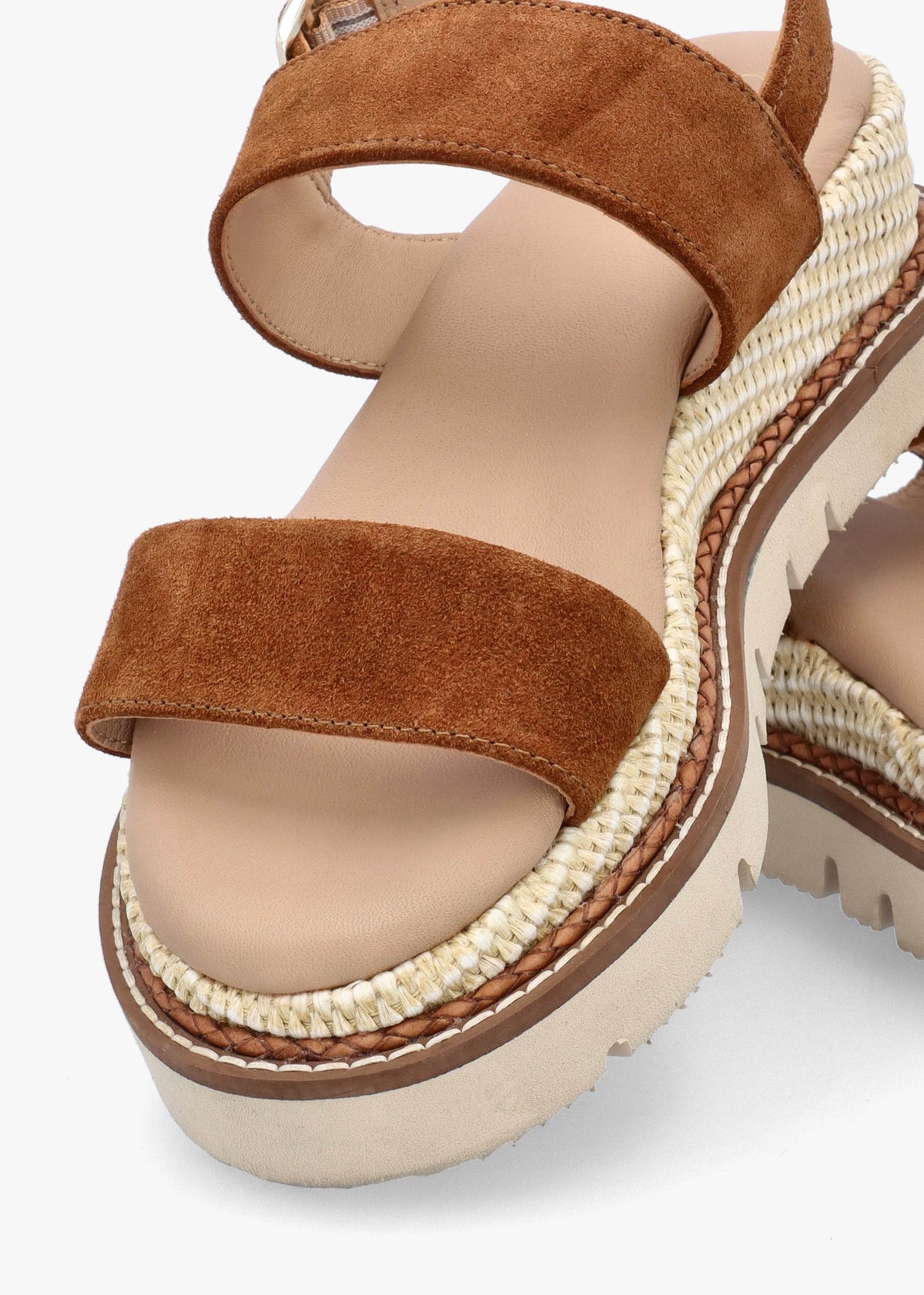 Nilania Tan Suede Chunky Sandals