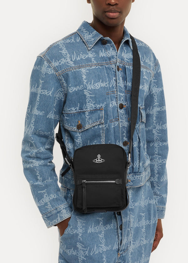 Small Jackson Black Cross-Body Satchel Bag