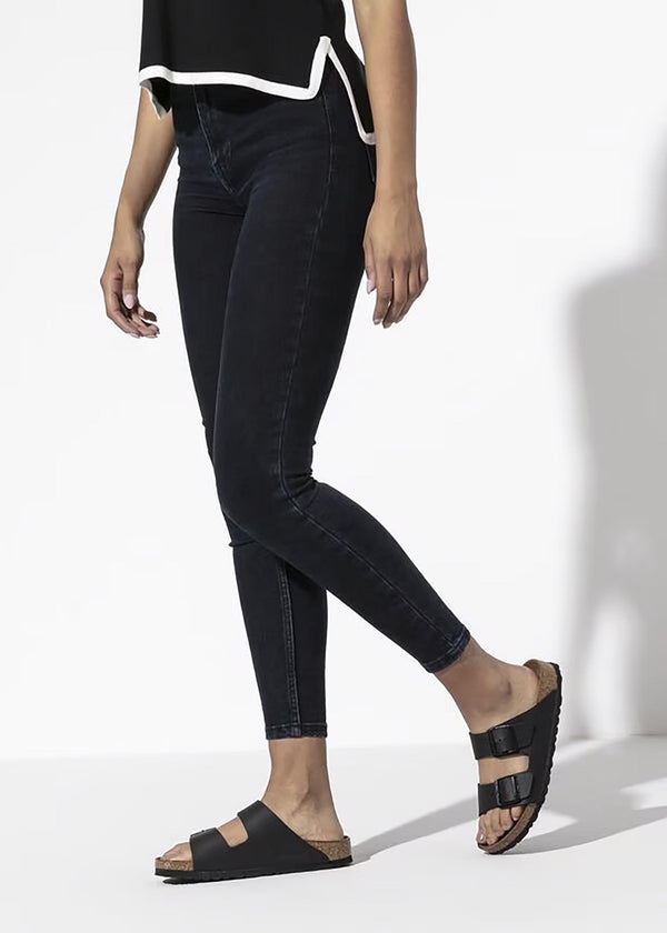 Arizona Birko-Flor Black Two Bar Mules
