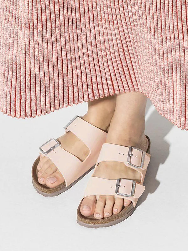 Arizona Vegan Light Rose Birko-Flor Two Bar Mules