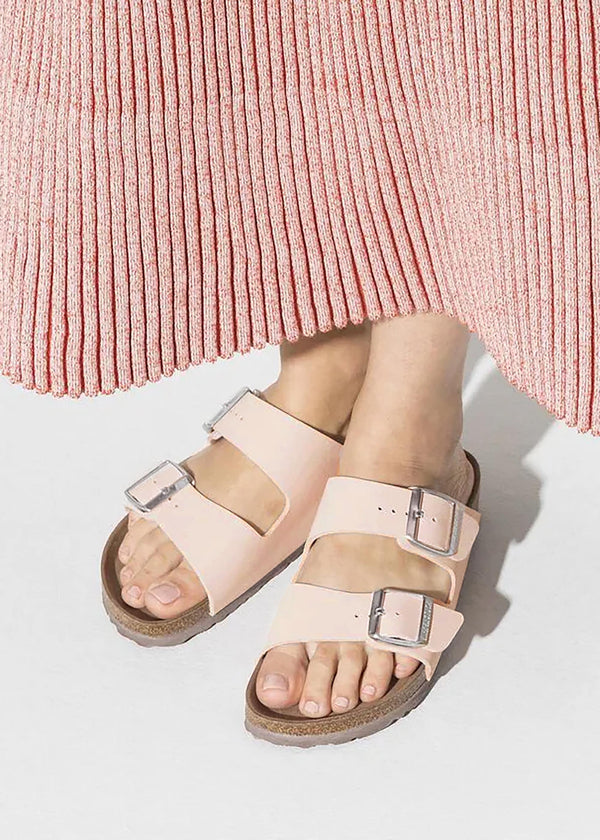 Arizona Vegan Light Rose Birko-Flor Two Bar Mules