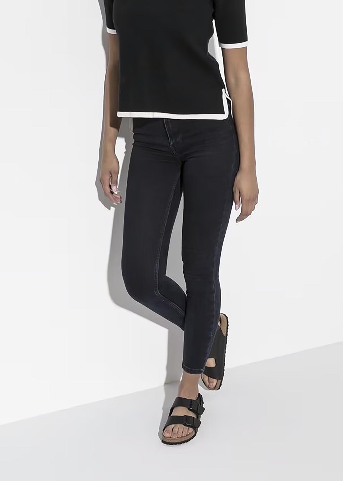 Milano Black Birko-Flor Sandals