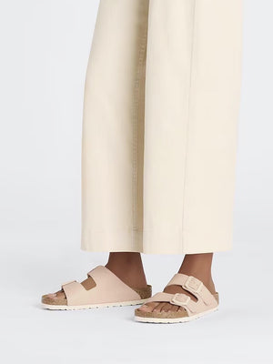 Arizona Birko-Flor New Beige Two Bar Mules