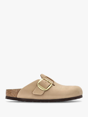 Boston Big Buckle Sandcastle Nubuck Leather Clogs