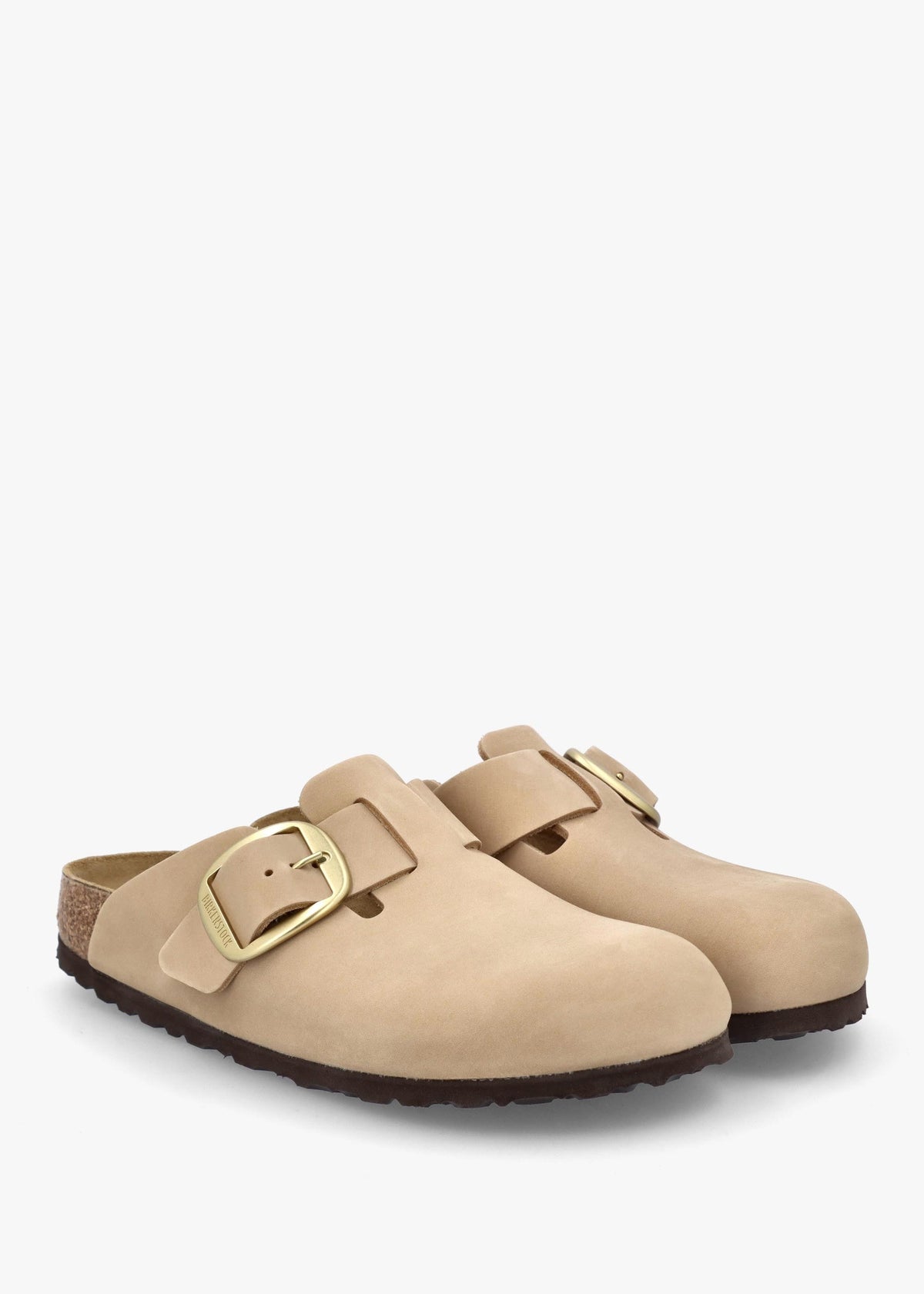 Boston Big Buckle Sandcastle Nubuck Leather Clogs