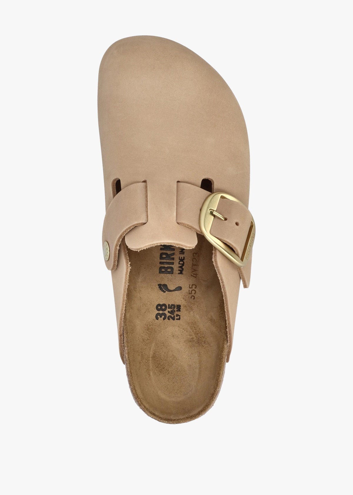 Boston Big Buckle Sandcastle Nubuck Leather Clogs