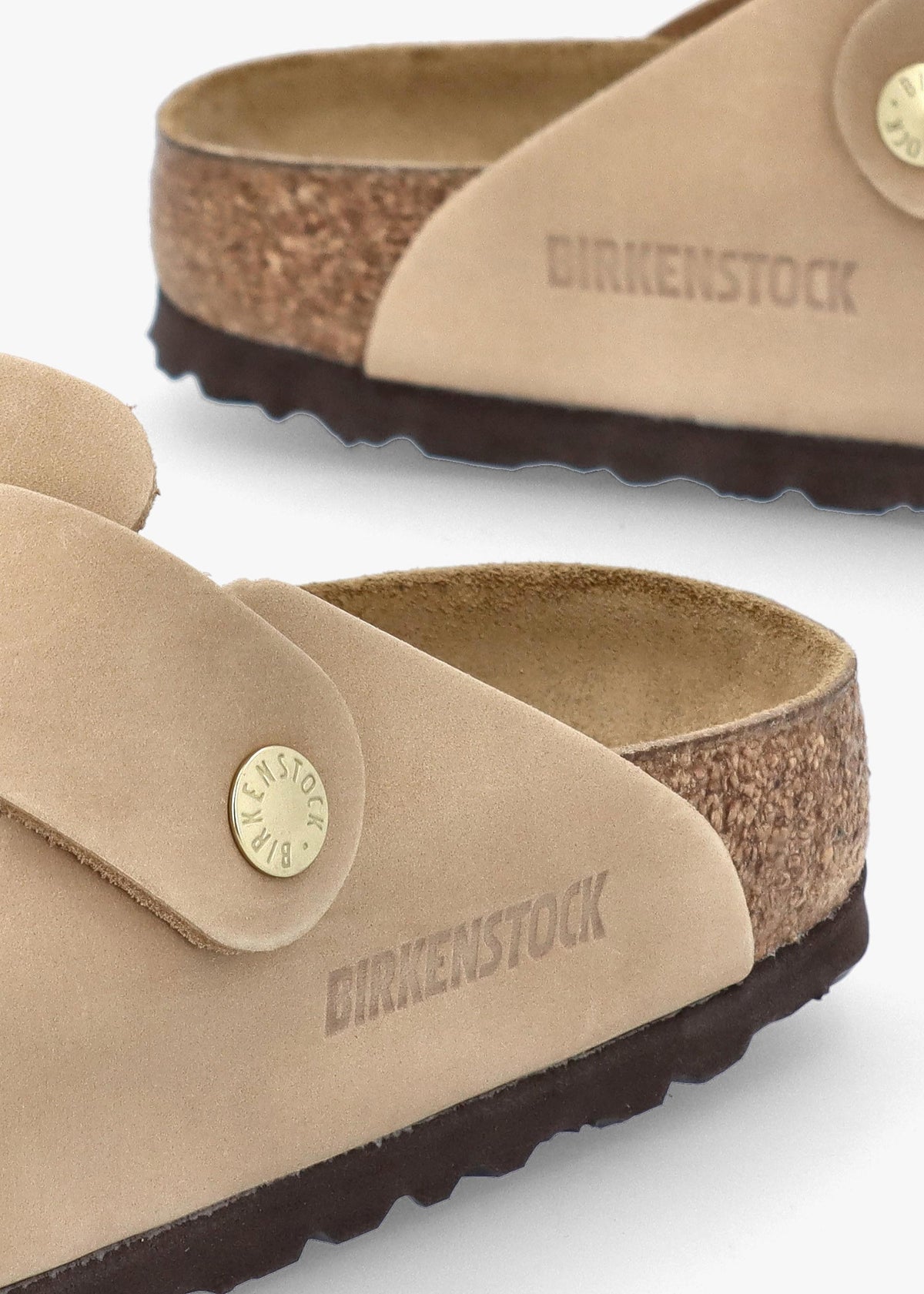 Boston Big Buckle Sandcastle Nubuck Leather Clogs