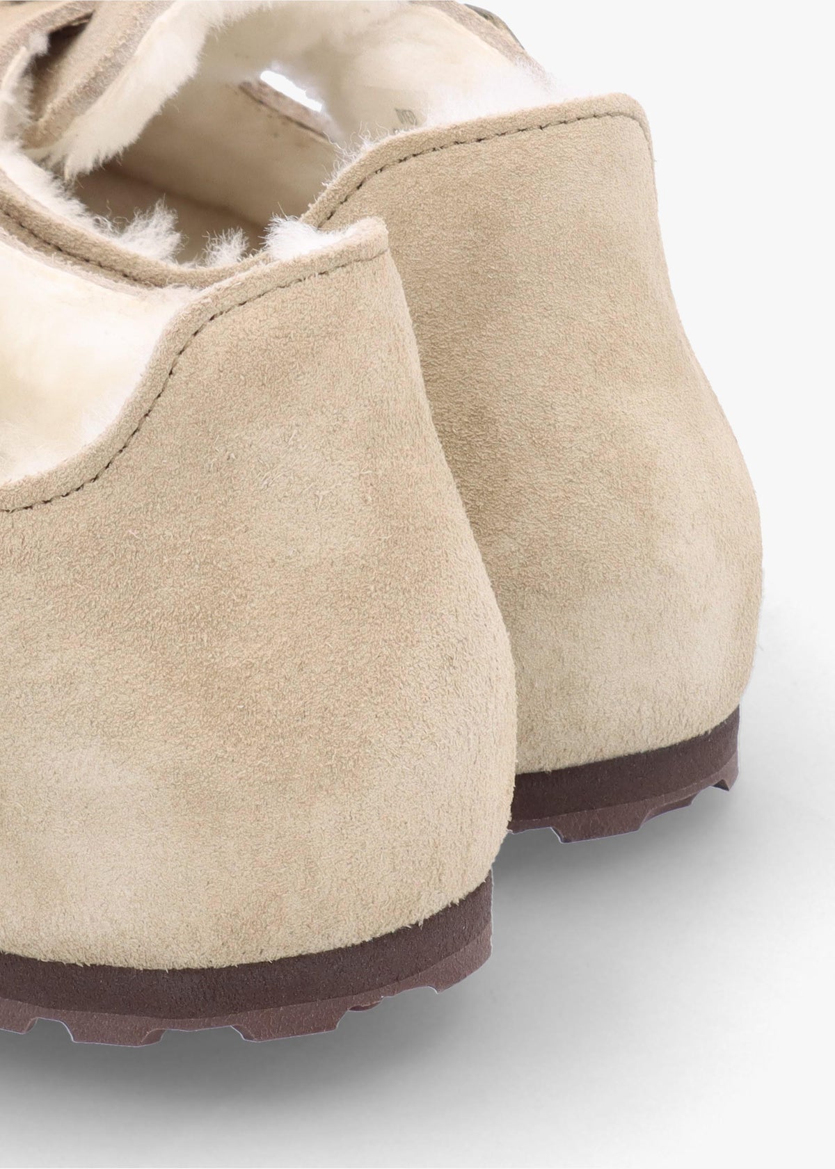 Women’s London Shearling Taupe Suede Clog Shoes