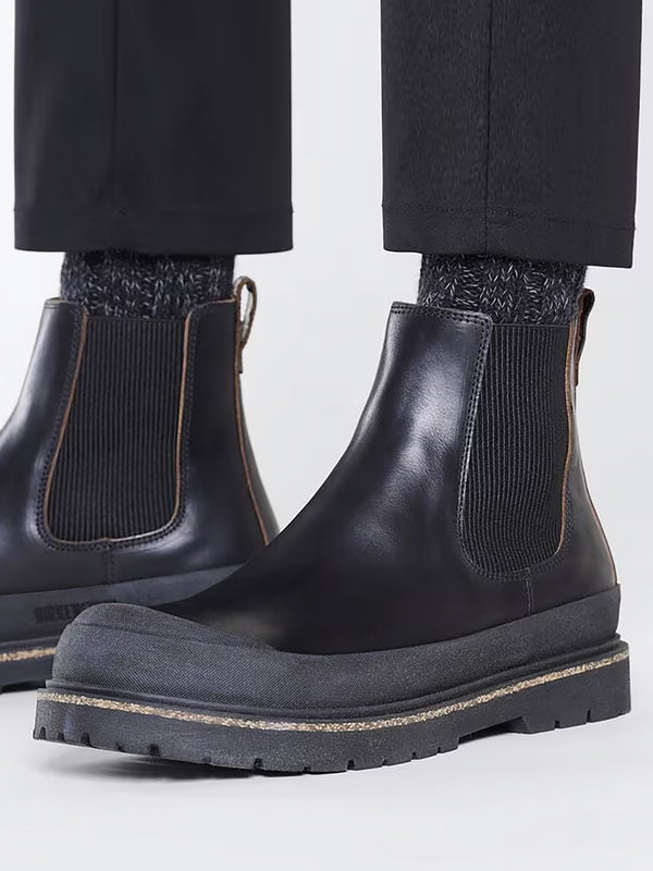 Men’s Prescott Black Waxy Leather Chelsea Boots