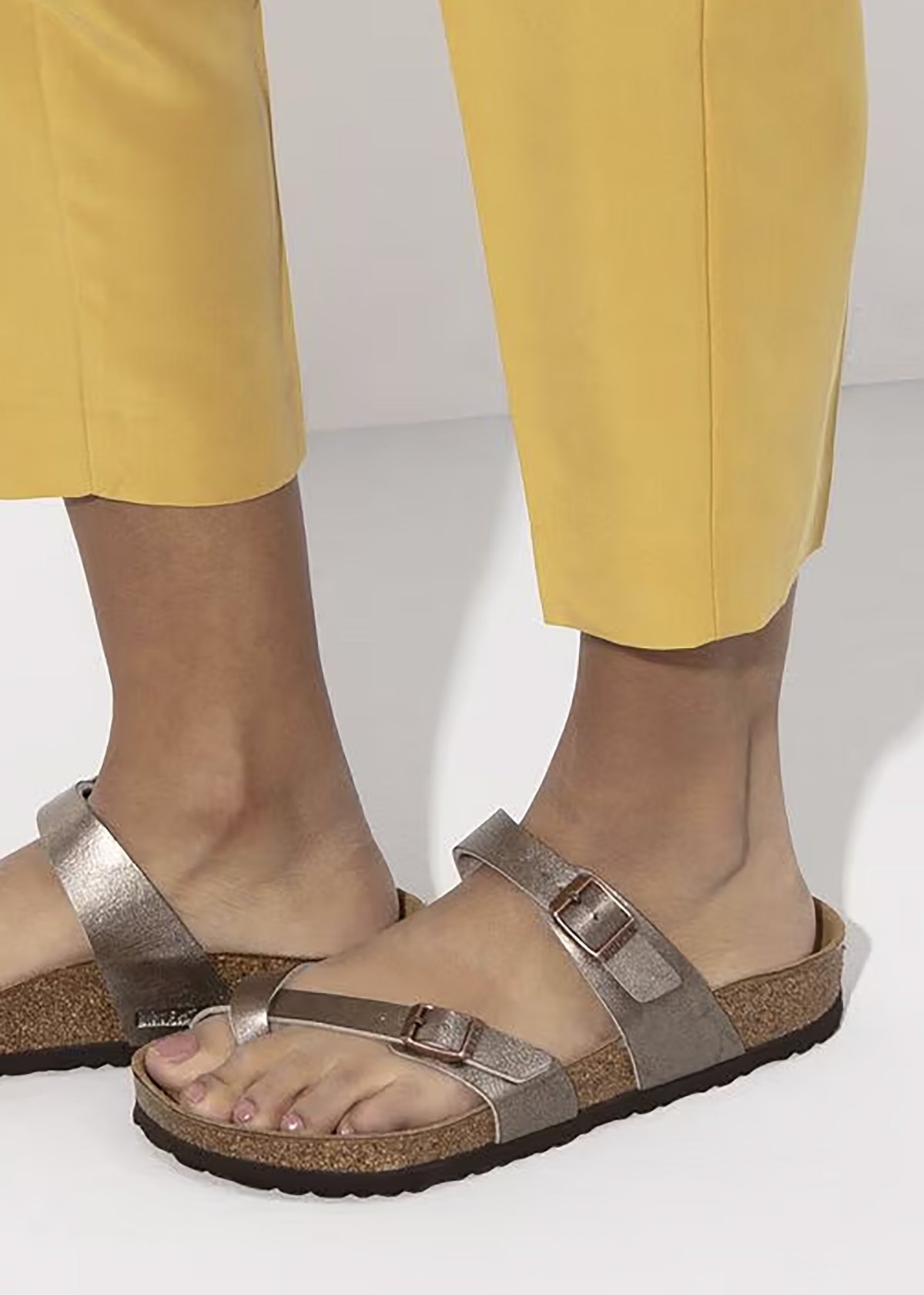 Mayari Graceful Taupe Birko-Flor Thong Sandals