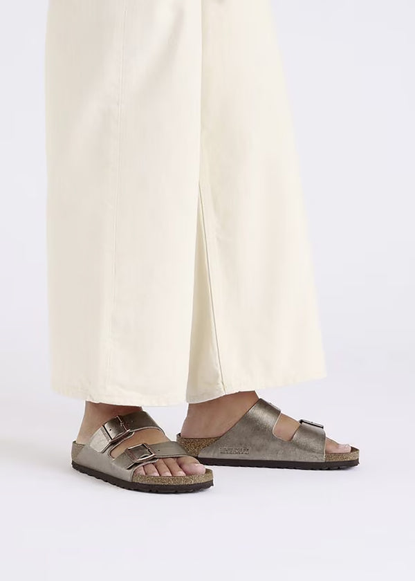 Arizona Birko-Flor Graceful Taupe Two Bar Mules