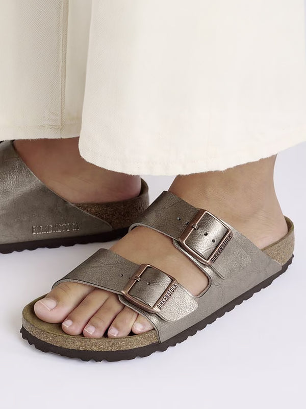 Arizona Birko-Flor Graceful Taupe Two Bar Mules