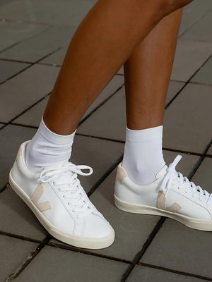 Esplar Logo Leather Extra White Sable Trainers