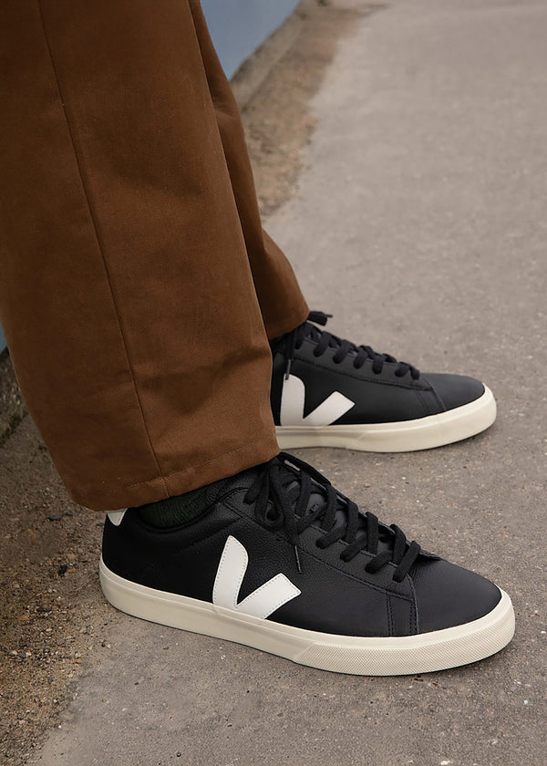 Campo Chromefree Leather Black White Trainers