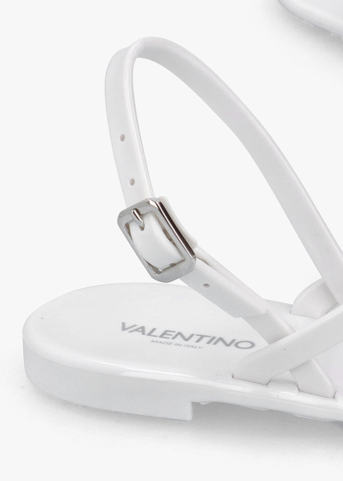 Jally White Toe Post Logo Sandals