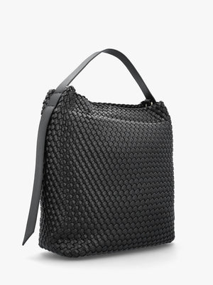 Shantel Woven Nero Hobo Bag