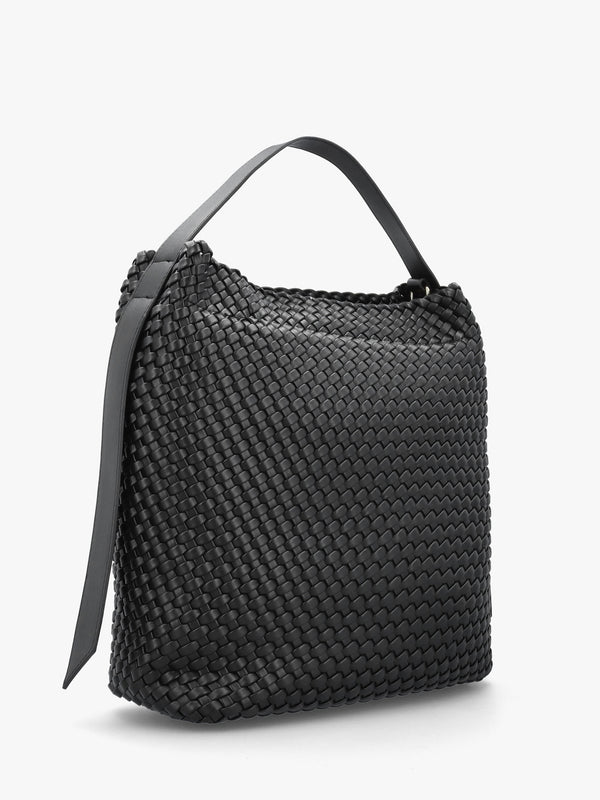 Shantel Woven Nero Hobo Bag