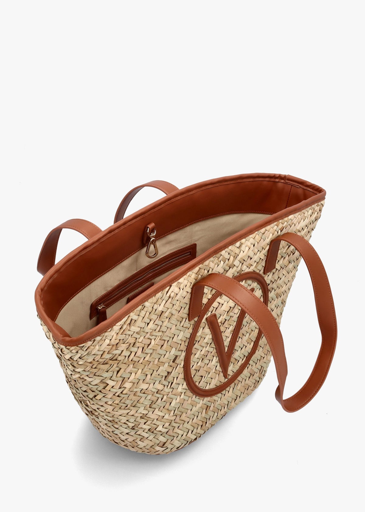 Samuela Natural Cuoio Woven Straw Shopper Bag