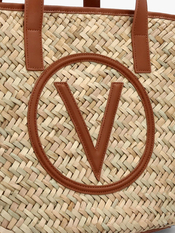 Samuela Natural Cuoio Woven Straw Shopper Bag
