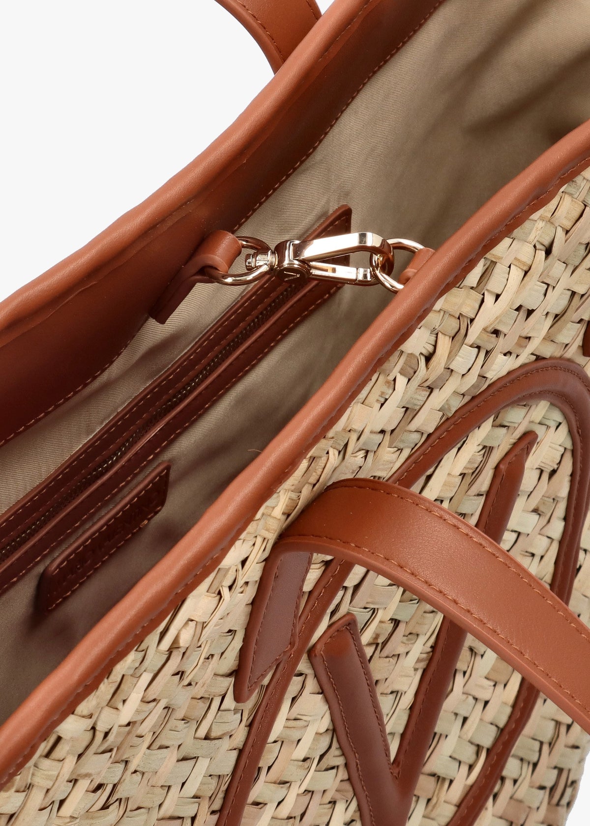 Samuela Natural Cuoio Woven Straw Shopper Bag