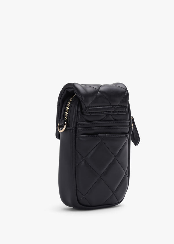 Ocarina Quilted Nero Mobile Phone Case On A Strap