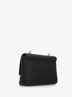 Samantha Nero Front Flap Shoulder Bag