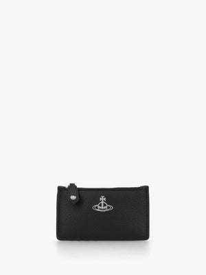 Slim Long Black Card Holder