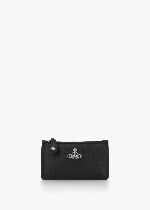Slim Long Black Card Holder