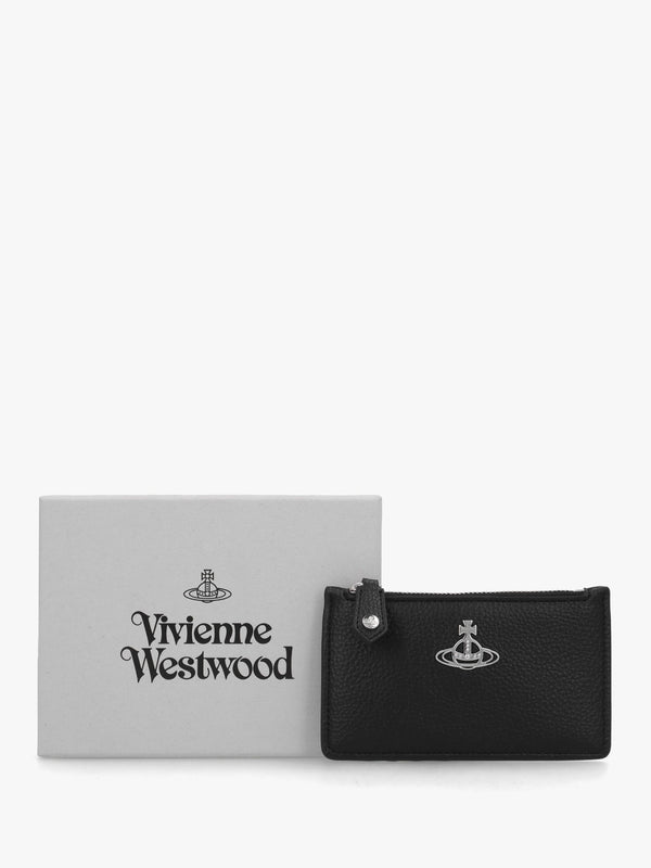 Slim Long Black Card Holder